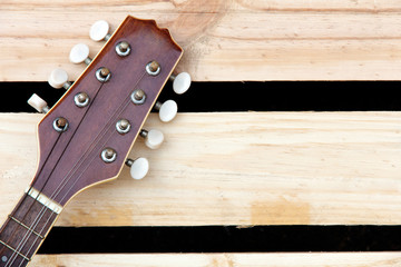 detail of mandolin headstock background concept