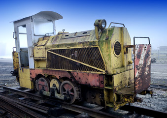 Fototapeta na wymiar podważa lokomotywę