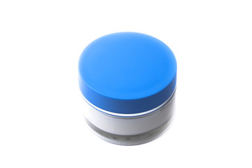 cosmetics on the white background