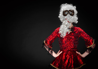 Girl in baroque dress