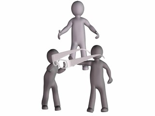 3d men and optical eyeglasses.