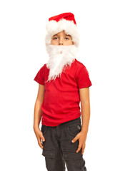 Santa child boy with beard