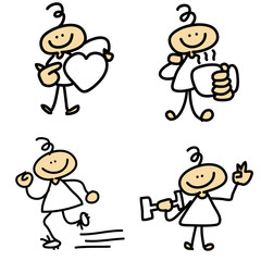 hand-drawn cartoon relax activities