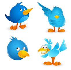 Twitter Bird Cartoon Icons