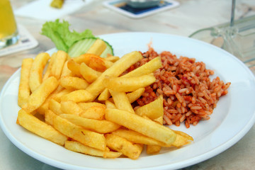 pommes und djuvec reis