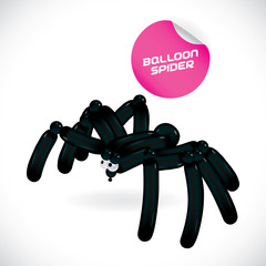 Balloon Spider Illustration, Icons, Button, Sign, Symbol, Logo