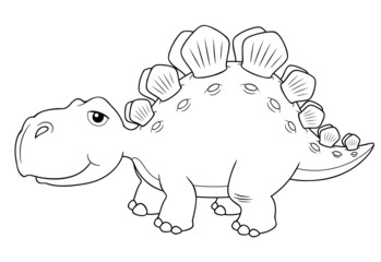 illustration of Cartoon dinosaur vector