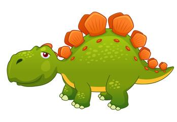 illustration of Cartoon dinosaur vector