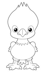 illustration of Cartoon eagle outline