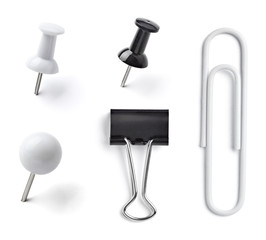 push pin thumbtack paper clip office business