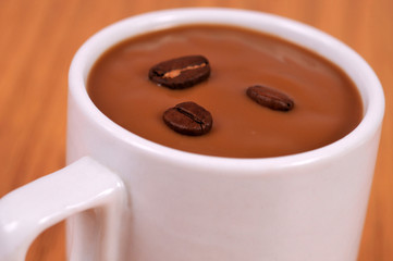 La tasse de crème au café