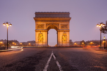 Obraz na płótnie Canvas Arc de Triomphe, Paryż, Francja
