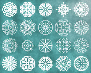 Set of snowflakes