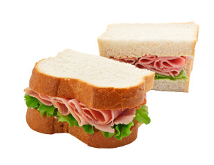 ham salad sandwich sliced bread