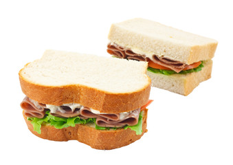 beef salad sandwich sliced bread