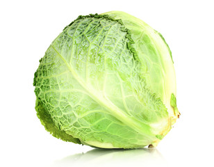 Fototapeta premium fresh cabbage isolated on white
