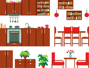 Set of kitchen furniture
