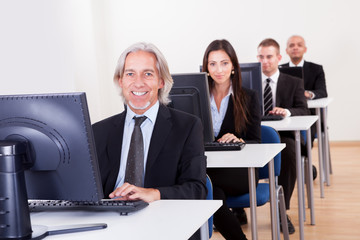 Fototapeta premium People working in a support centre