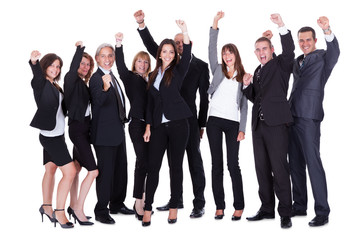 Fototapeta premium Lineup of business executives or partners