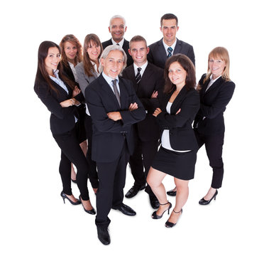 Lineup Of Business Executives Or Partners