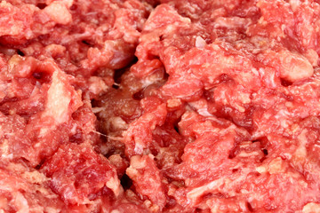 raw ground meat as background