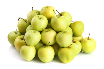juicy apples, isolated on white