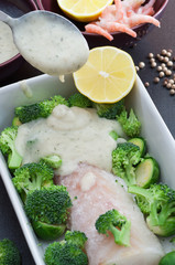 Fish Gratin Preparation