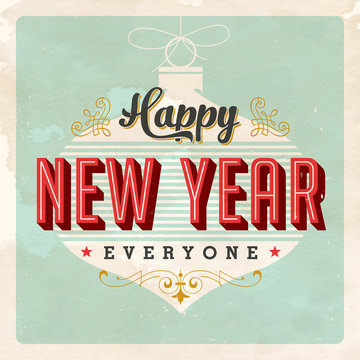 New Year's Eve Card - Vector - Grunge effects can be removed