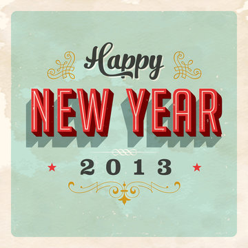 New Year's Eve Card - Vector - Grunge effects can be removed