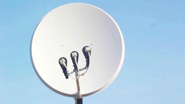 Satellite dish in the sky