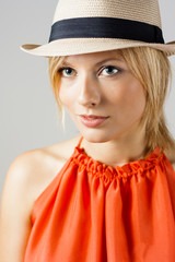 Beautiful Girl with Hat