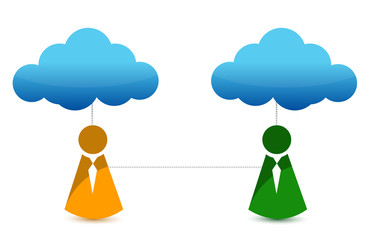 Obraz premium cloud connection icon