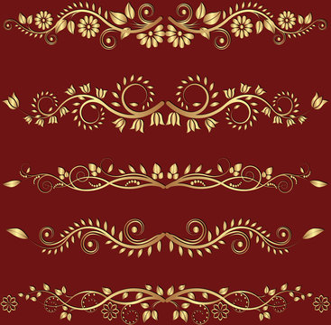 Gold Borders And Ornaments