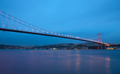 Fototapeta na wymiar Bosporus Bridge at the istanbul Turkey