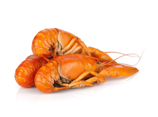 Three boiled crayfishes