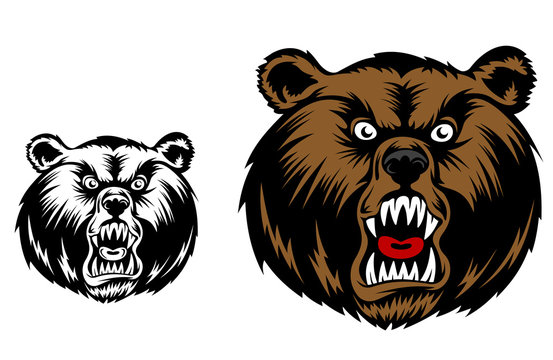 Angry bear mascot