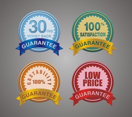 set of guarantee badge, emblem, patch