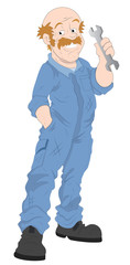 Car Mechanic Vector Character