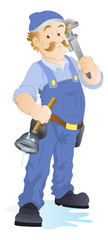 Plumber Vector Character
