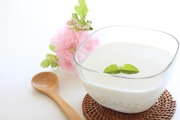 asian gourmet dessert, tapioca and coconut milk