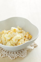 japanese cuisine, potato and sweet corn salad