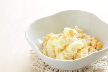 japanese cuisine, potato and sweet corn salad