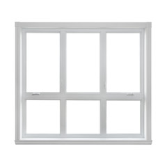 Modern window isolated on white background