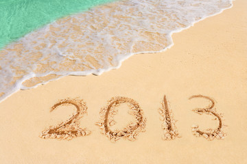 Numbers 2013 on beach