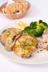 Grilled hake