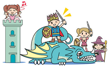 RPG brave man VS Dragon win