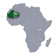 Afrikakarte Mauretanien