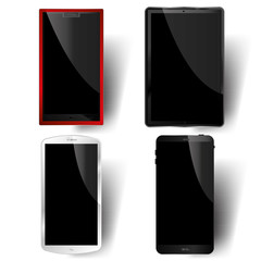 tablet computer and mobile phone vector