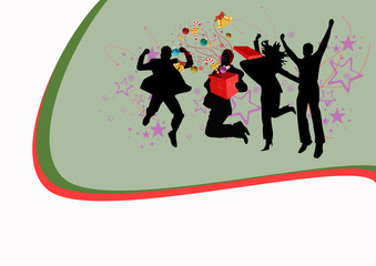 Obraz premium Office christmas party background