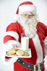 Obraz na płótnie Canvas Milch und Kekse für den Weihnachtsmann